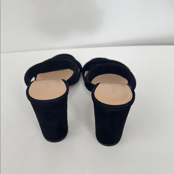 Veronica Beard Black Suede Block Heel Sandals - Picture 3 of 5